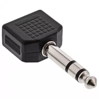 InLine Audio Adapter 6.3mm Stereo audio ligzda vīrieša / 2x 3.5mm Stereo sieviešu