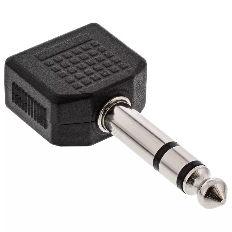 InLine Audio Adapter 6.3mm Stereo audio ligzda vīrieša / 2x 3.5mm Stereo sieviešu