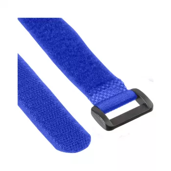 InLine kabeļu siksnas ar āķa un cilpas stiprinājumu 20 x 400mm 10 gab. zilas