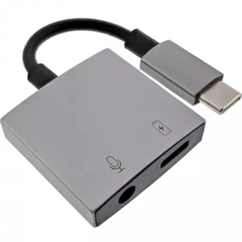 InLine USB-C audio adaptera kabelis, USB-C uz 3,5 mm ligzdu + PD 30W