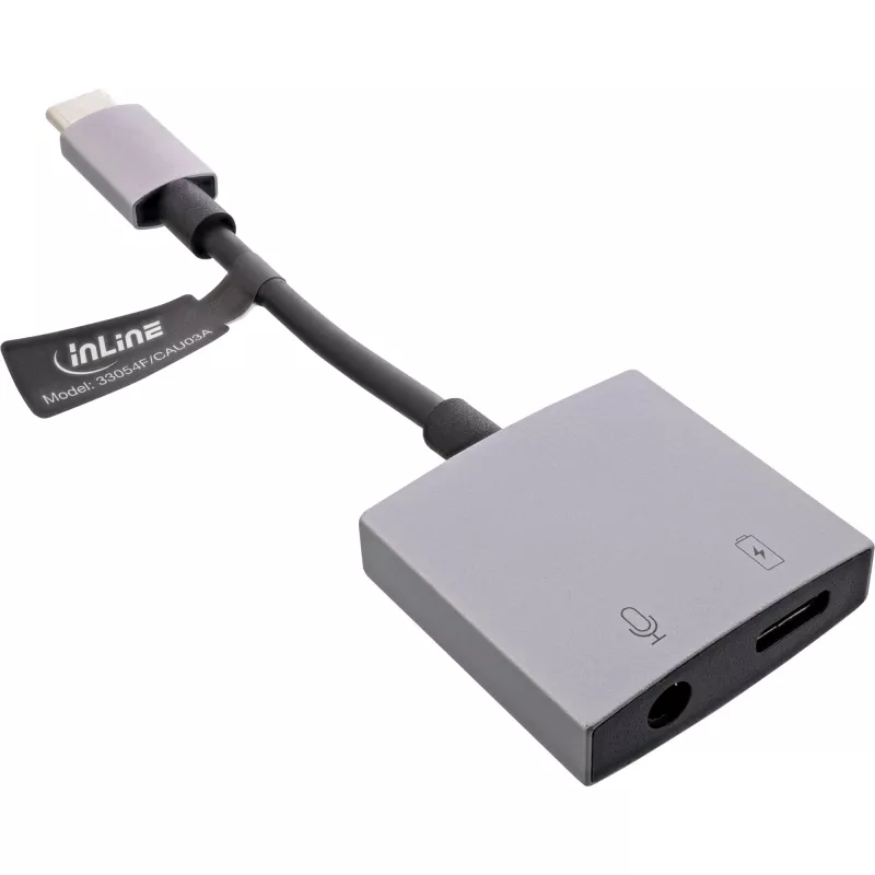 InLine USB-C audio adaptera kabelis, USB-C uz 3,5 mm ligzdu + PD 30W