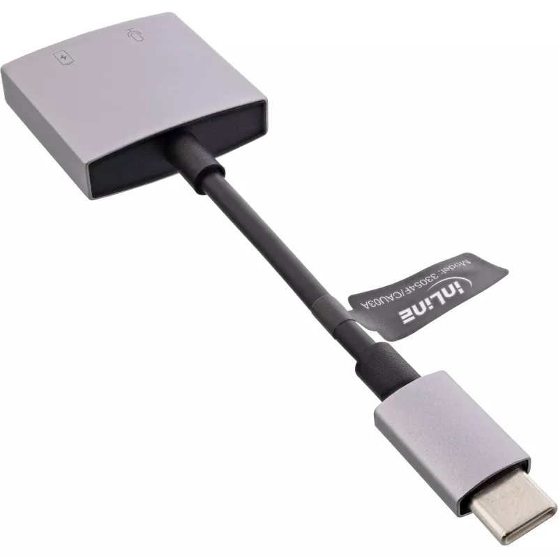 InLine USB-C audio adaptera kabelis, USB-C uz 3,5 mm ligzdu + PD 30W