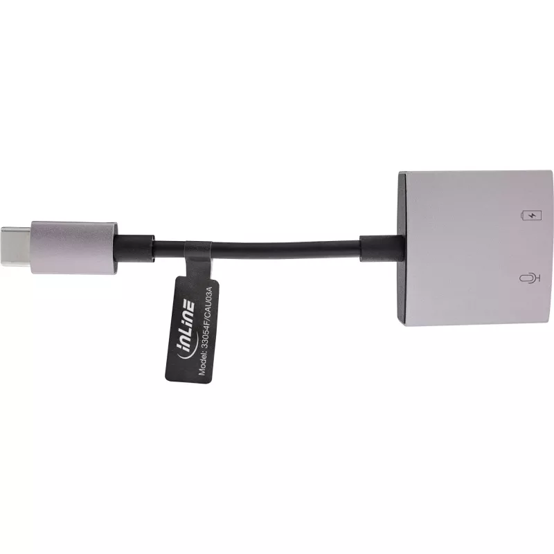 InLine USB-C audio adaptera kabelis, USB-C uz 3,5 mm ligzdu + PD 30W