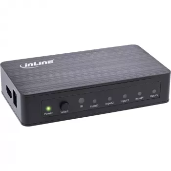 InLine HDMI slēdzis 5 portu 4K2K@60Hz HDCP 2.2 melns