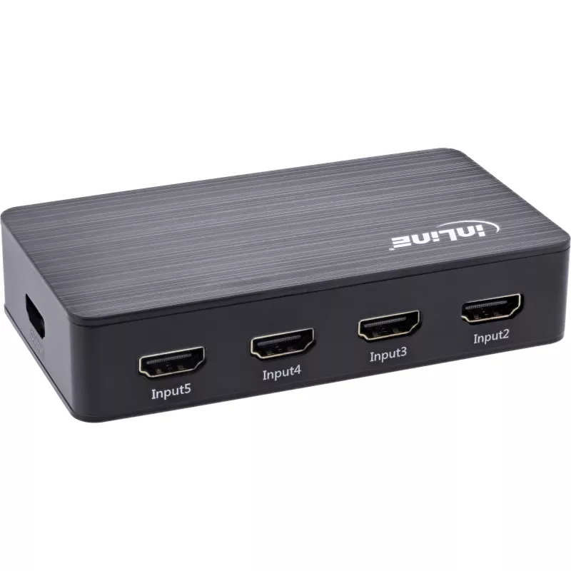 InLine HDMI slēdzis 5 portu 4K2K@60Hz HDCP 2.2 melns