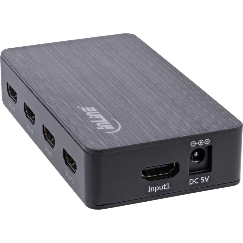 InLine HDMI slēdzis 5 portu 4K2K@60Hz HDCP 2.2 melns