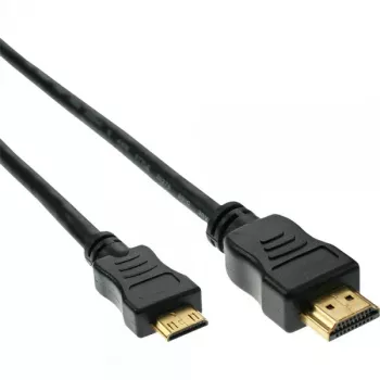 InLine HDMI mini kabelis, High Speed HDMI, AM/CM, zelta pārklājums, 1,5 m