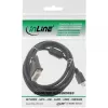 InLine HDMI-DVI kabelis, 19 kontaktu vīrišķais / 18+1 vīrišķais + ferīta drosels, melns, 1,8 m