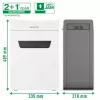 Papīra smalcinātājs LEITZ IQ Protect Premium 6M P5 — Mikrogriezums, 18 L, Skārienjutīga vadība, 351×204×355 mm