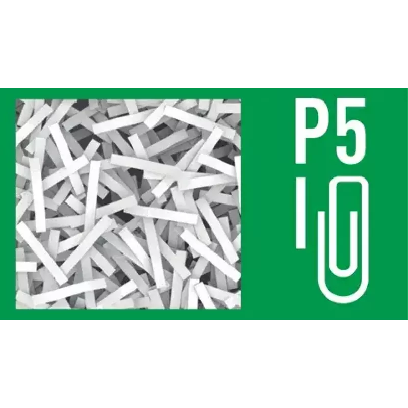 Papīra smalcinātājs LEITZ IQ Protect Premium 6M P5 — Mikrogriezums, 18 L, Skārienjutīga vadība, 351×204×355 mm