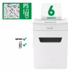 Papīra smalcinātājs LEITZ IQ Protect Premium 6M P5 — Mikrogriezums, 18 L, Skārienjutīga vadība, 351×204×355 mm