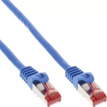 InLine komutācijas kabelis S/FTP PiMF Cat.6 250MHz PVC CCA zils 0,25m