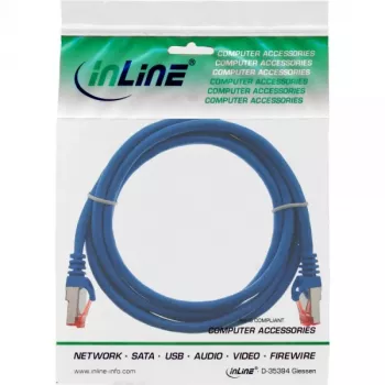 InLine ielāpu vads S/FTP PiMF Cat.6 250MHz PVC CCA zils 1m