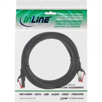 InLine komutācijas kabelis S/FTP PiMF Cat.6 250MHz PVC CCA melns 1.5m
