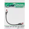 InLine komutācijas kabelis S/FTP PiMF Cat.6 250MHz PVC CCA melns 0.25m