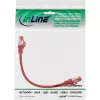 InLine komutācijas kabelis S/FTP PiMF Cat.6 250MHz PVC CCA sarkans 0.25m