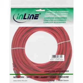 InLine komutācijas kabelis S/FTP PiMF Cat.6 250MHz PVC CCA sarkans 10m