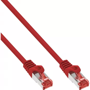 InLine komutācijas kabelis S/FTP PiMF Cat.6 250MHz PVC CCA sarkans 5m
