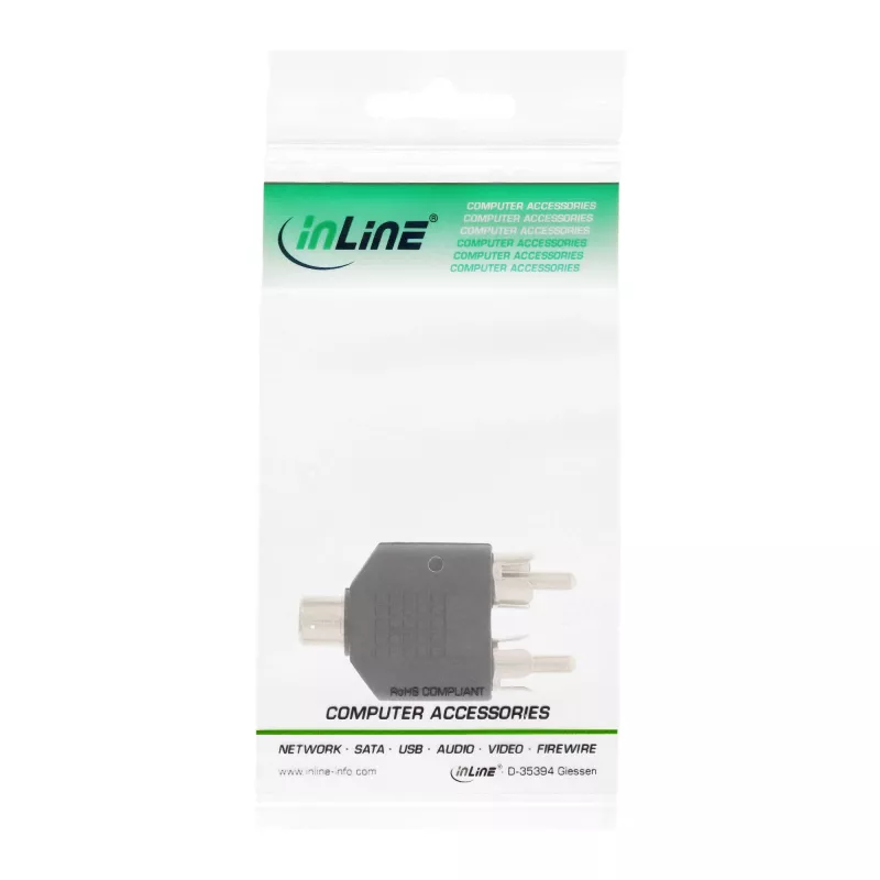 Audio adapteris RCA ligzda / 2x RCA spraudnis InLine 99311