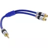 InLine Audio kabelis Premium 2x RCA ligzda / 3.5 mm spraudnis, zeltīti kontakti, 0,25 m