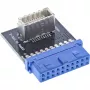 InLine USB 3.0 uz USB 3.1 priekšējā paneļa Key-B adapteris, iekšējais, daudzkrāsains