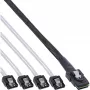 InLine SAS kabelis Mini SAS SFF8087 uz 4x SATA tiešais OCR 0.5m