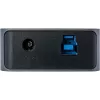 InLine USB 3.2 Gen.1 centrālmezgls, 7 porti, ar slēdzi, alumīnijs, pelēks, ar barošanas bloku