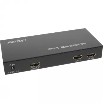 InLine HDMI slēdzis 3 IN uz 1 OUT signāls 4K2K 3D HD Audio