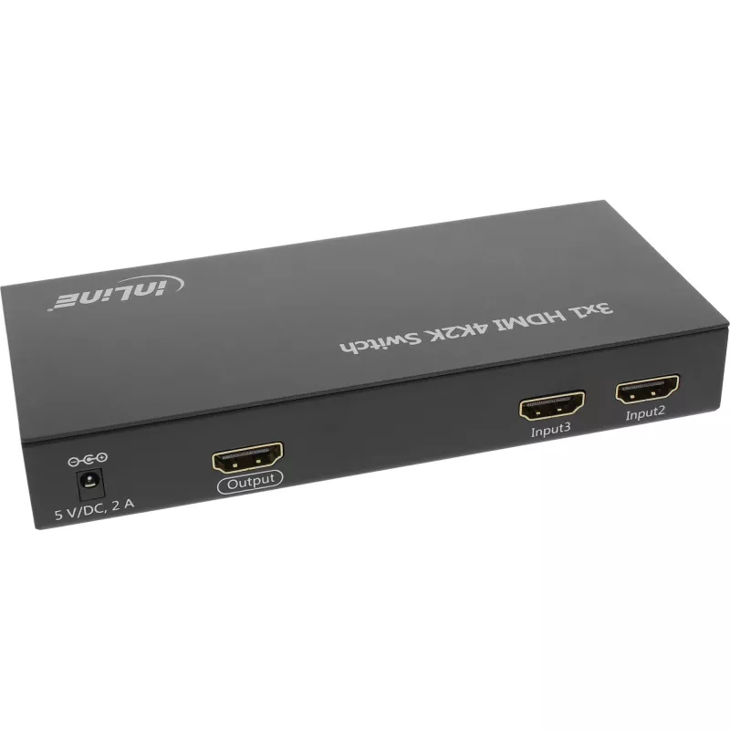 InLine HDMI slēdzis 3 IN uz 1 OUT signāls 4K2K 3D HD Audio