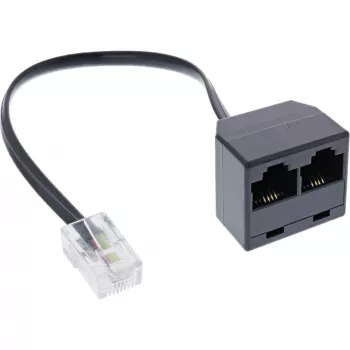 InLine ISDN sadalītājs 1x RJ45 vīr. / 2x RJ45 siev., 8P4C bez rezistoriem