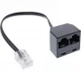 InLine ISDN sadalītājs 1x RJ45 vīr. / 2x RJ45 siev., 8P4C bez rezistoriem