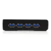 StarTech.com 4 portu melns SuperSpeed USB 3.0 centrmezgls, USB 3.2 Gen 1 (3.1 Gen 1) Type-A, 5000 Mbit/s, melns, barošana, 5 V, 2 A