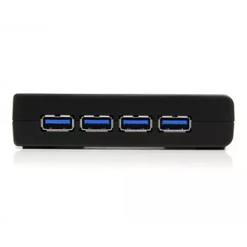 StarTech.com 4 portu melns SuperSpeed USB 3.0 centrmezgls, USB 3.2 Gen 1 (3.1 Gen 1) Type-A, 5000 Mbit/s, melns, barošana, 5 V, 2 A