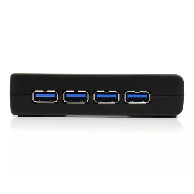 StarTech.com 4 portu melns SuperSpeed USB 3.0 centrmezgls, USB 3.2 Gen 1 (3.1 Gen 1) Type-A, 5000 Mbit/s, melns, barošana, 5 V, 2 A