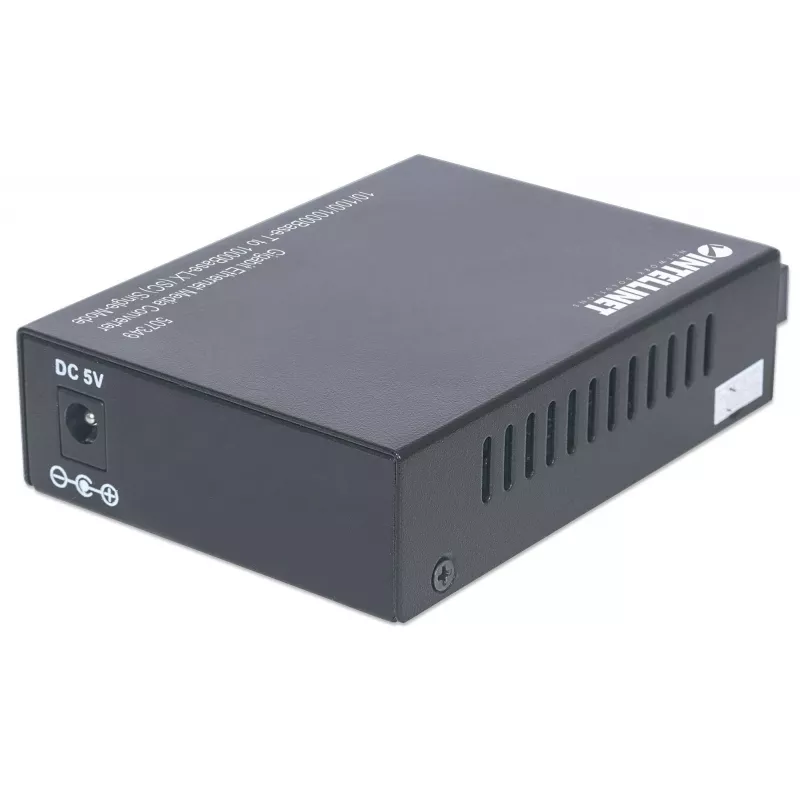 Intellinet Gigabit Ethernet viena režīma multivides pārveidotājs, 10/100/1000Base-T uz 1000Base-Lx (SC) viena režīma, 20 km