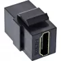 InLine HDMI Keystone ieliekamais modulis, 4K/60Hz, HDMI AF/AF melns