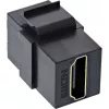 InLine HDMI Keystone ieliekamais modulis, 4K/60Hz, HDMI AF/AF melns