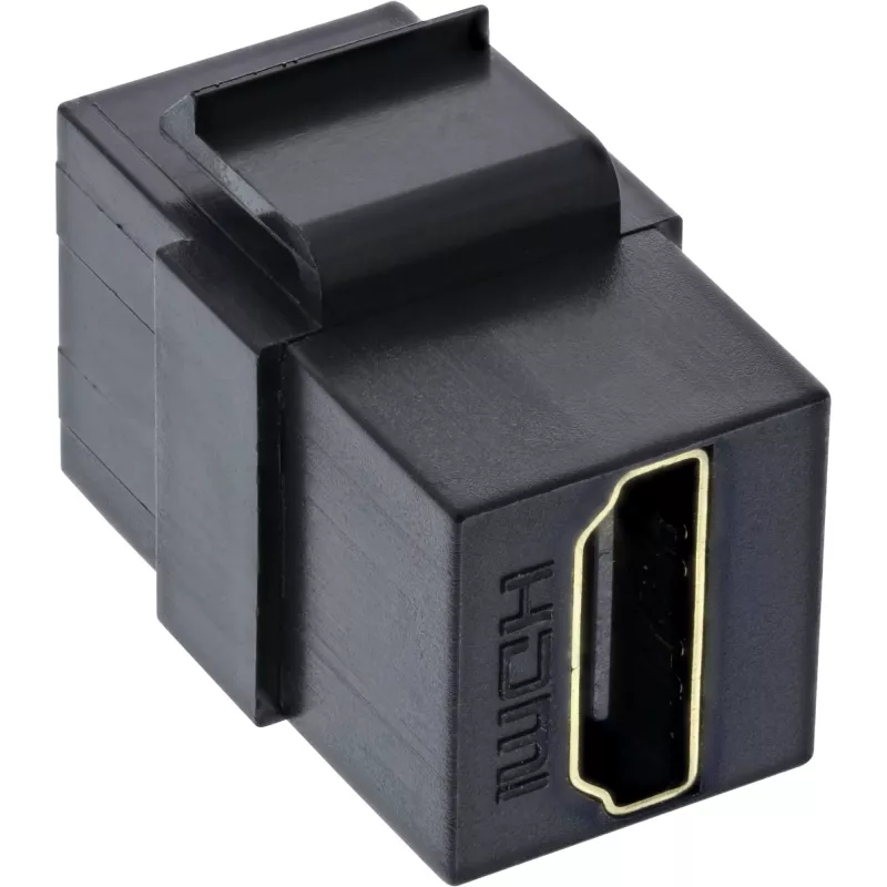 InLine HDMI Keystone ieliekamais modulis, 4K/60Hz, HDMI AF/AF melns
