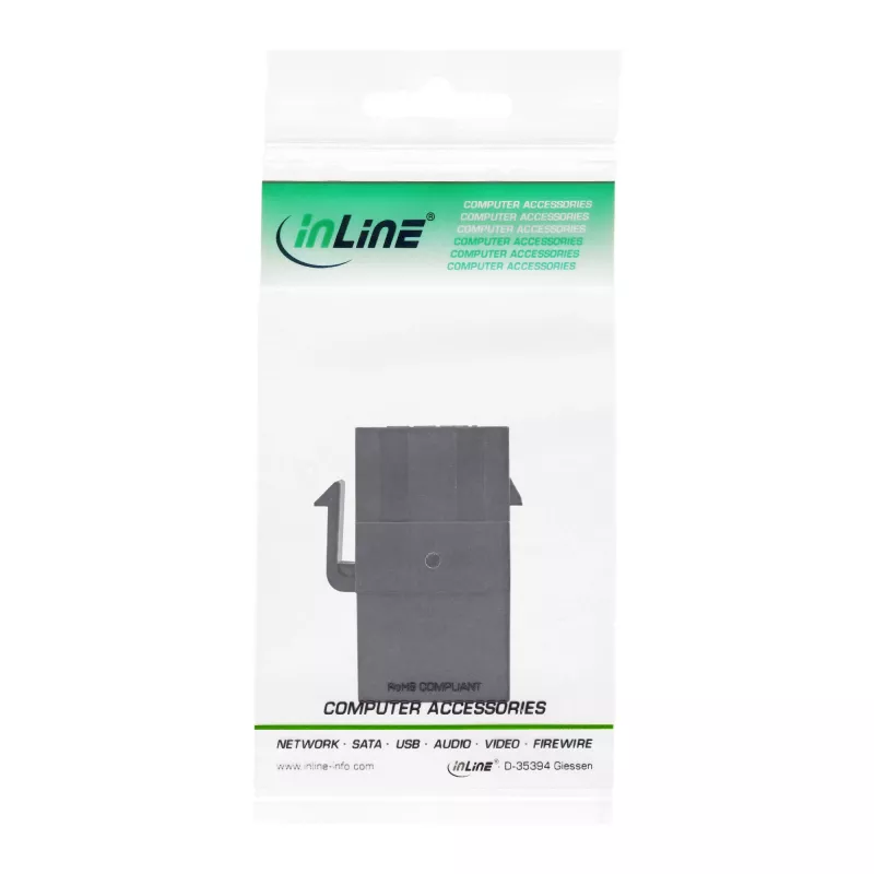 InLine HDMI Keystone ieliekamais modulis, 4K/60Hz, HDMI AF/AF melns