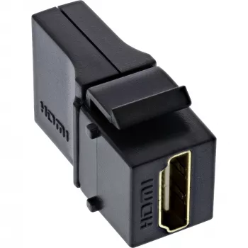 InLine HDMI Keystone Snap-In modulis, 4K/60Hz, HDMI AF/AF leņķveida melns