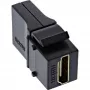 InLine HDMI Keystone Snap-In modulis, 4K/60Hz, HDMI AF/AF leņķveida melns