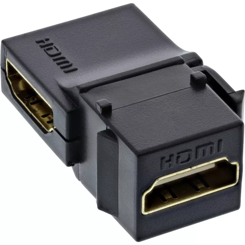 InLine HDMI Keystone Snap-In modulis, 4K/60Hz, HDMI AF/AF leņķveida melns