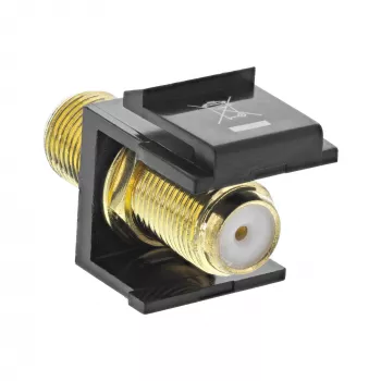 InLine Keystone instalācijas adapteris, satelīta kabelim, 2x F ligzdas, melns
