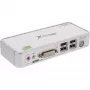 InLine Compact Desktop KVM pārslēgs USB DVI 2 pieslēgvietas + Audio ar kabeļiem 1,2 m