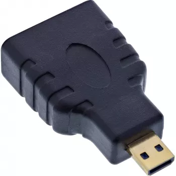 InLine HDMI adapteris HDMI A sievišķā / HDMI D vīrišķā, 4K/60Hz, zeltīti kontakti