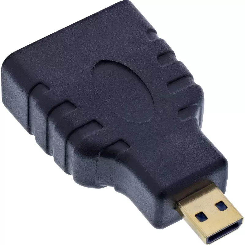 InLine HDMI adapteris HDMI A sievišķā / HDMI D vīrišķā, 4K/60Hz, zeltīti kontakti