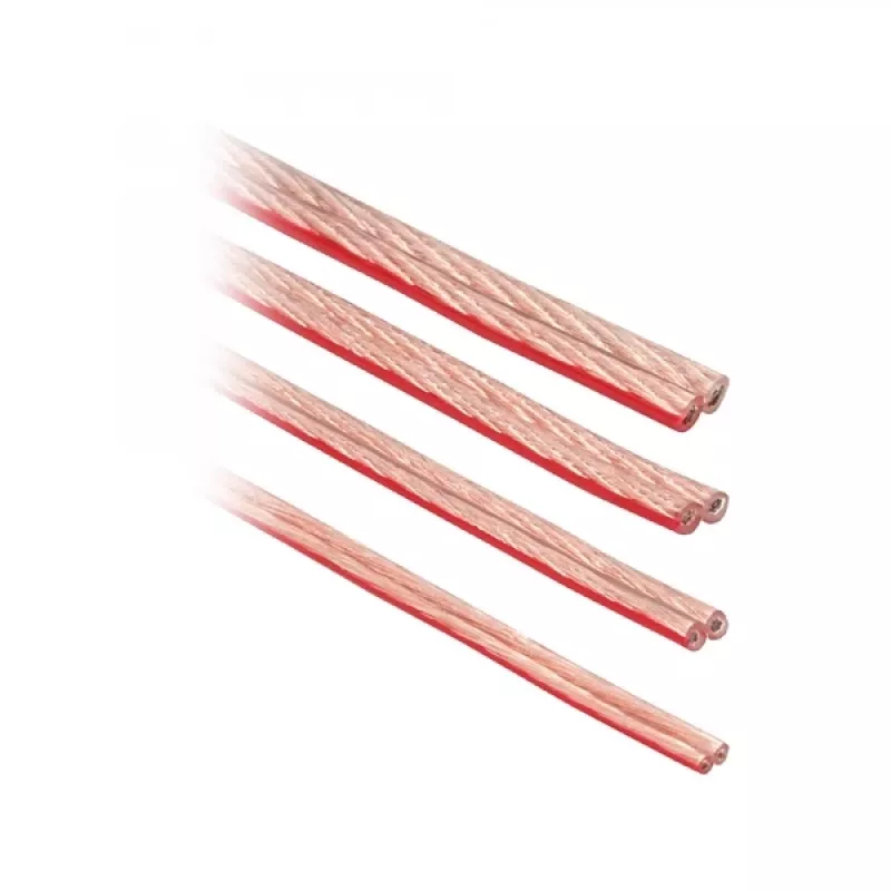 InLine Skaļruņu kabelis 2x 2.5mm² CCA caurspīdīgs 100m