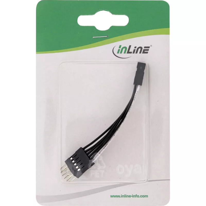 InLine USB iekšējais pagarinātājs 2x 5 Pin male / female tiešs, 0,05 m