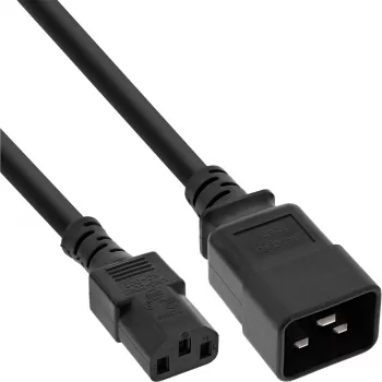InLine strāvas adaptera kabelis, IEC-60320 C20 uz C13, 3x1.5mm², maks. 10A, 2m