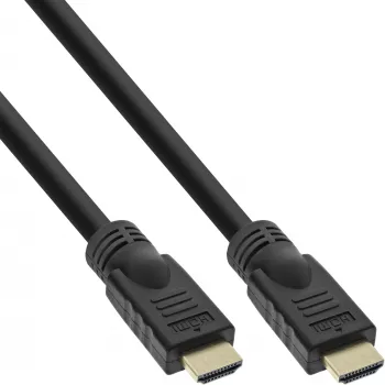InLine HiD High Speed HDMI kabelis ar Ethernet, 4K2K, vīr./vīr., zeltīti kontakti, 10 m